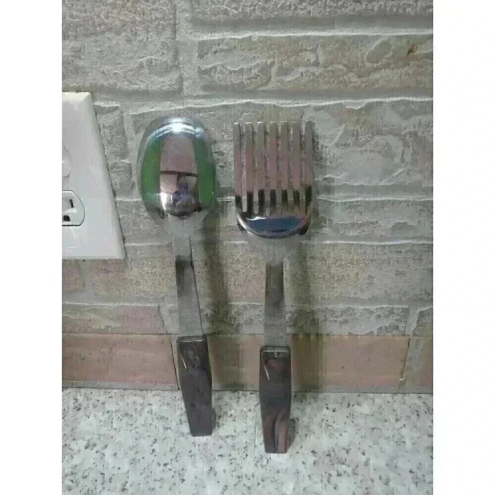 Vtg LWE Stainless Steel Japan Fork & Spoon 10.5in.